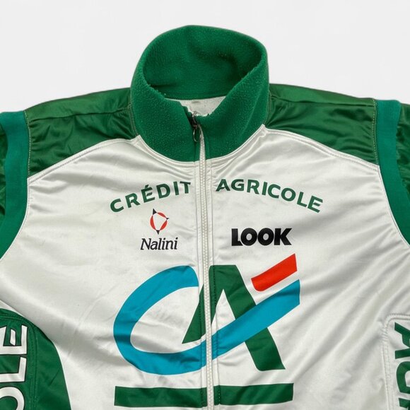 Nalini 90's Credit Agricole Insulated Winter Cold Cycling Jacket Jersey Men's M - Picture 2 of 11